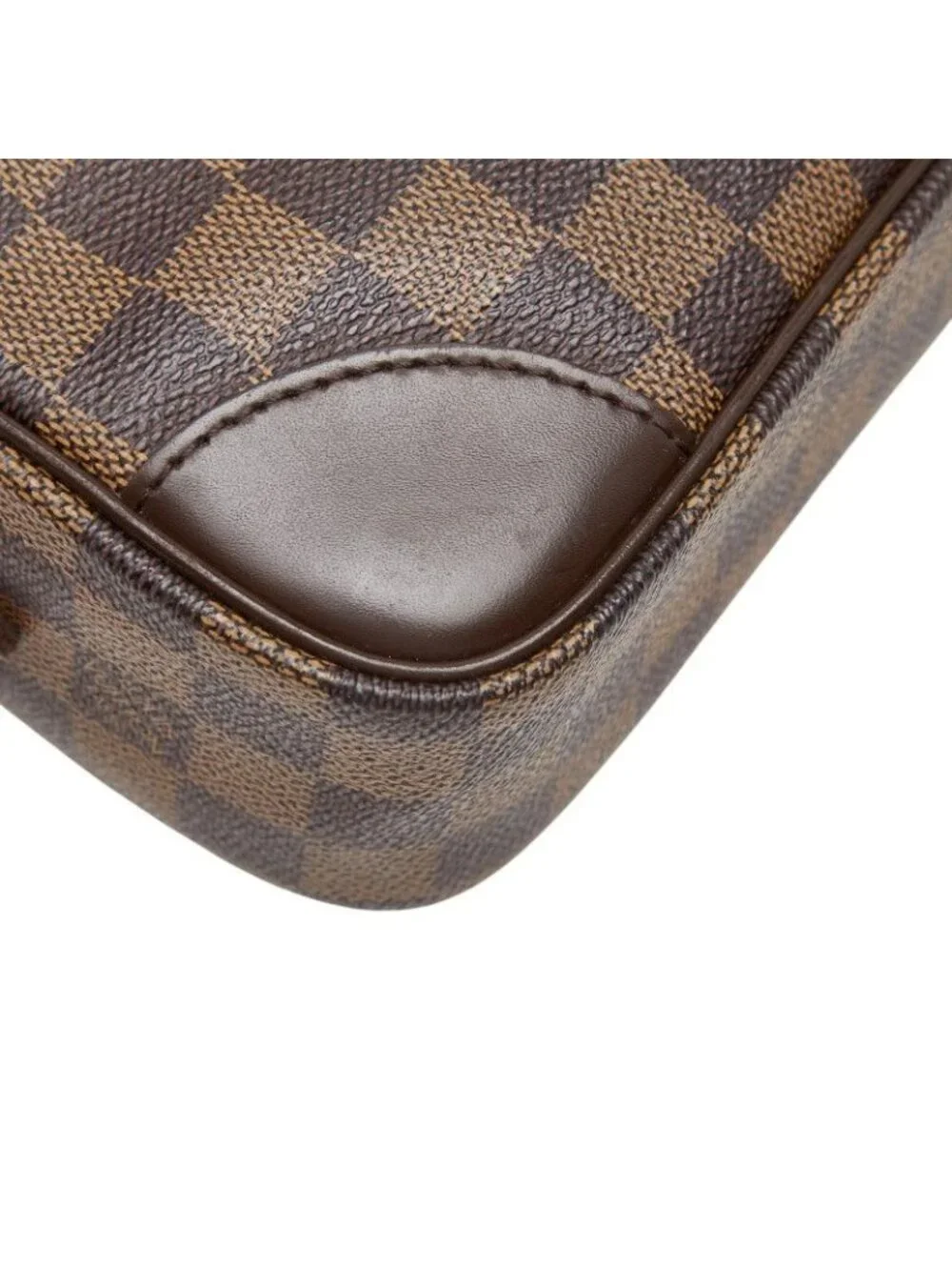 Louis Vuitton Damier Trocadero 27 Crossbody Shoulder Bag Brown Leather